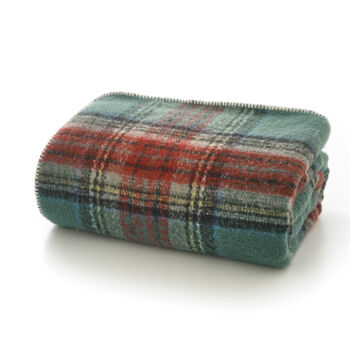 Luxury Faux Mohair Sherpa Throw 130x160cm Kinross Green, 3 of 3