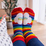 Personalised Rainbow Cloud Socks, thumbnail 1 of 4