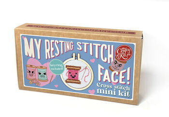 My Resting Stitch Face! Mini Matchbox Cross Stitch Kit, 5 of 12
