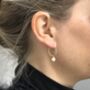 Freshwater Pearl And Fair Trade Nugget Hoops, thumbnail 9 of 9