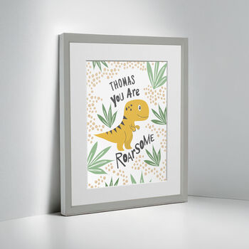 Personalised Dinosaur Children’s Nursery Framed Print, 8 of 10