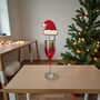 Six X Santa Hat Christmas Drinks Toppers, Champagne Toppers, Festive Cocktails, thumbnail 4 of 7