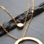 Gold Plated Layered Circle Pendant Necklace, thumbnail 4 of 6