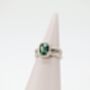 Double Band Teal Tourmaline Engagement Ring, thumbnail 1 of 4