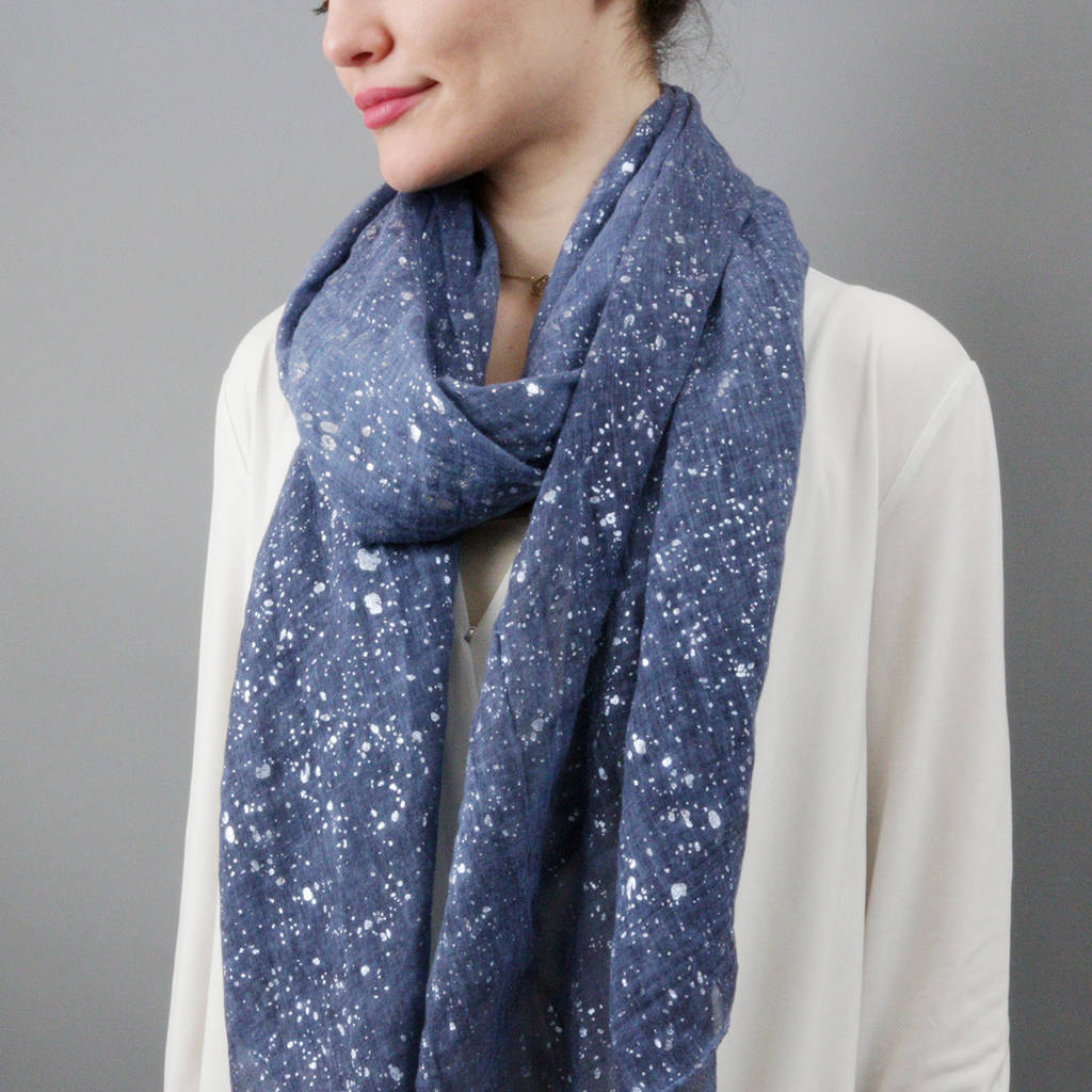 personalised rain drop effect scarf by studio hop
