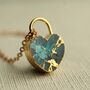 Padlock Heart Gemstone Necklace, thumbnail 1 of 6