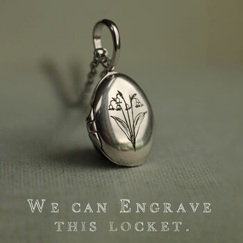 Sterling Silver Tiny Oval Locket Necklace, 6 of 11