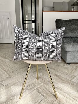 Mud Cloth Cushion Pillow With Insert Boho 13' x 19', 8 of 9