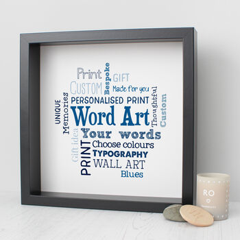 Personalised Word Art Cloud Print, 7 of 12