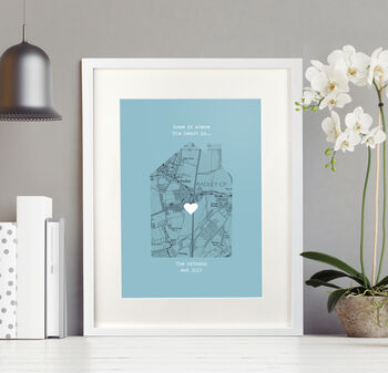 Our First Home Personalised Map Print, 4 of 12