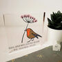 Personalised Memorial Robins Appear Acrylic Block Sign, thumbnail 1 of 6