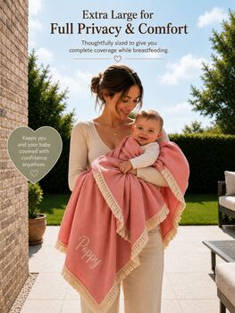 Personalised Baby Blanket Embroidered With Name Soft Customised Blanket For Newborn Baby Girl Cot And Pram Blanket Baby Girl Present 120x100cm, 3 of 13