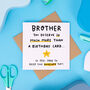 'Brother Keep The Envelope' Funny Birthday Card, thumbnail 2 of 2