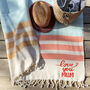 Personalised Cotton Throw Shawl Towel, Gift Set For Mothers, thumbnail 1 of 11