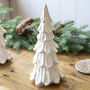 Stoneware White Ceramic Christmas Tree, thumbnail 1 of 3