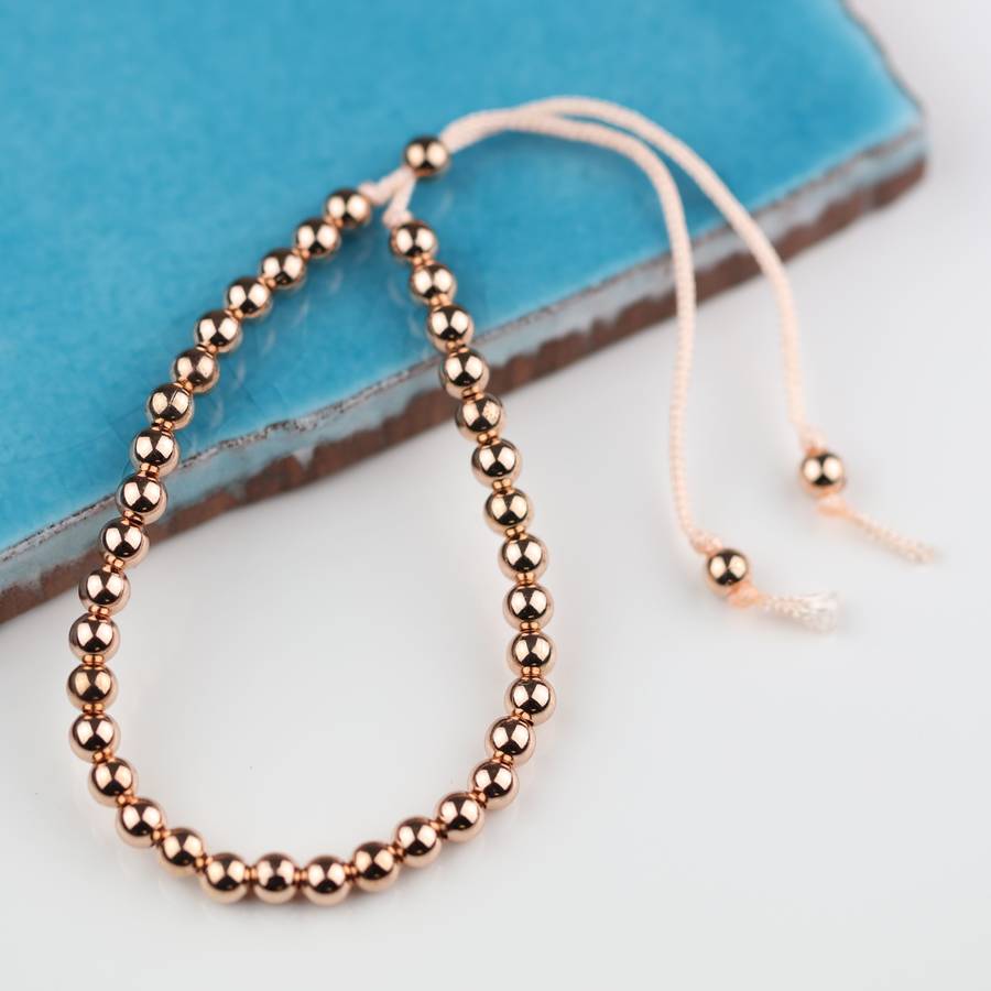 Rose Gold Plated Friendship Bracelet By Nest