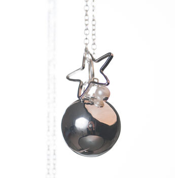 Harmony Ball Pregnancy Necklace With Freshwater Pearl, 3 of 6
