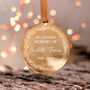 In Loving Memory Personalised Gold Christmas Ornament, thumbnail 4 of 5