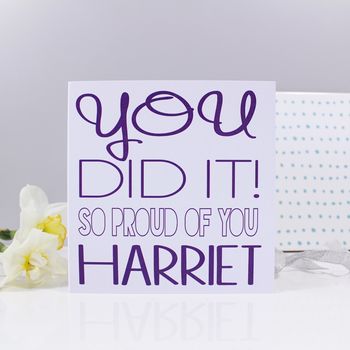 Personalised 'You Did It' Result Or Achievement Card, 6 of 8