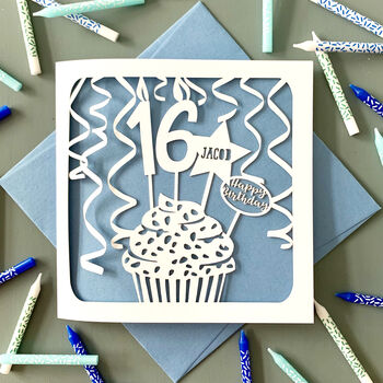 Personalised Cupcake 16th Birthday Card, 2 of 4