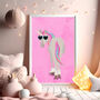 Custom Personalised Unicorn Rollerskating Art Print For Her, thumbnail 3 of 8