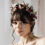 Rue Boho Bridal Dried Flower Crown Wedding Headband, thumbnail 3 of 3