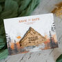 Mountain Fridge Magnet Wedding Autumn Watercolour Save The Date, thumbnail 1 of 8