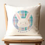 Bunny Personalised New Baby Cushion, thumbnail 1 of 2