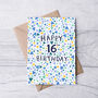 16th Birthday Card For Men, Geometric 16th Card, For Him, thumbnail 2 of 2