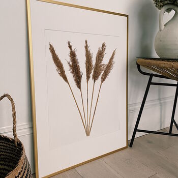 Natural Dried Reed Grass Framed Art, 5 of 5