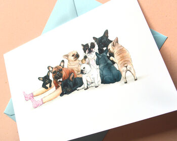 French Bulldog Funny Illustrated Greetings Card, 6 of 6