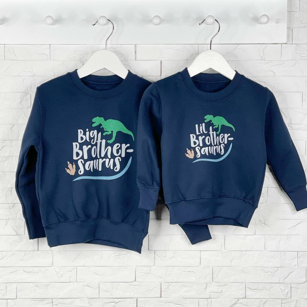 Dinosaur Matching Sibling Sweatshirt Set, 1 of 2