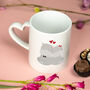 Valentines Day Hippo Heart Handled Mugs, thumbnail 4 of 4