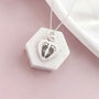 Sterling Silver Engraved Print Mini Heart Necklace, thumbnail 1 of 9