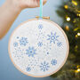 Snowflakes Christmas Embroidery Kit, thumbnail 3 of 7