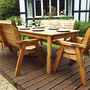Eight Seater Rectangular Garden Table Set With Benches, thumbnail 4 of 7