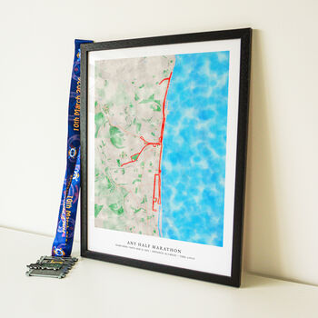 Personalised Watercolour Route Map Art For Any Run, 2 of 7