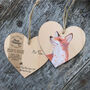 Fox Wooden Hanging Heart Decoration, thumbnail 2 of 3