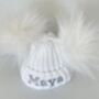 White Embroidered Baby Hat, thumbnail 6 of 8
