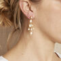 Diamond Polki Chandelier Gold Plated Silver Earrings, thumbnail 2 of 4