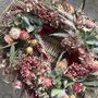 Autumnal Cottage Style Dried Flower Wreath, thumbnail 3 of 7
