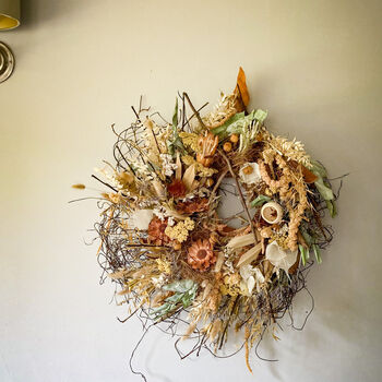 Dried Flower Bespoke Wreath Hazel, 6 of 6