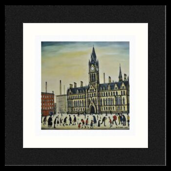 Framed 'Manchester Town Hall' Print. Lowry Style, 2 of 4