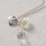 Rough Herkimer Diamond, Pearl And Heart Necklace, thumbnail 4 of 6