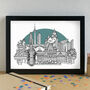 Toronto Skyline Travel Art Print Unframed, thumbnail 1 of 6