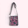 Mini Cross Body Bag | Pink Block Print Floral, thumbnail 1 of 5