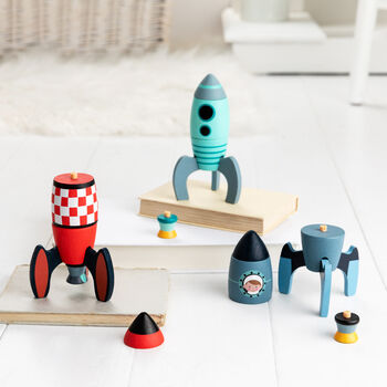 Three Wooden Rocket Construction Toys, 2 of 2