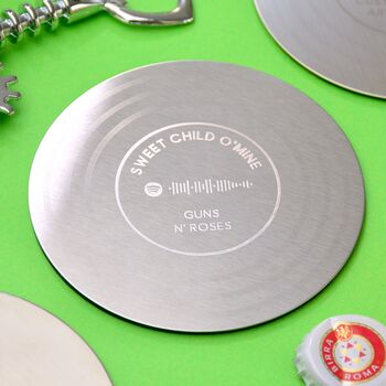 Personalised Music Spotify Code Coaster, 2 of 7