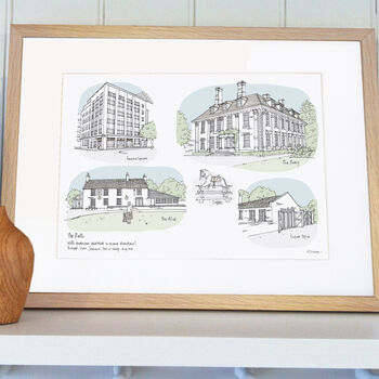 Personalised Retirement Gift Drawing Illustration, 2 of 8
