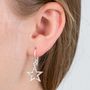 Star Sterling Silver Drop Earrings, thumbnail 1 of 3